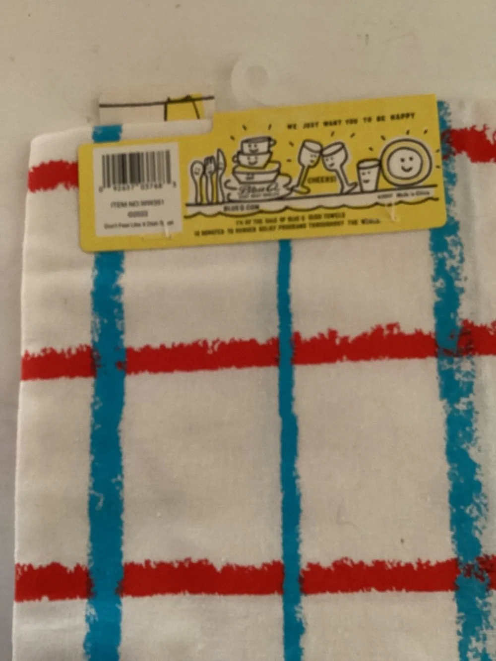 Cotton Blue Q dish towel “ I don’t feel like making it…”